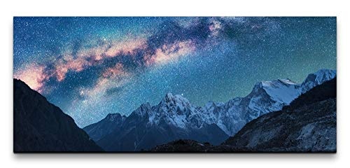 Paul Sinus Art GmbH Milchstraße 120x 50cm Panorama Leinwand Bild XXL Format Wandbilder Wohnzimmer Wohnung Deko Kunstdrucke