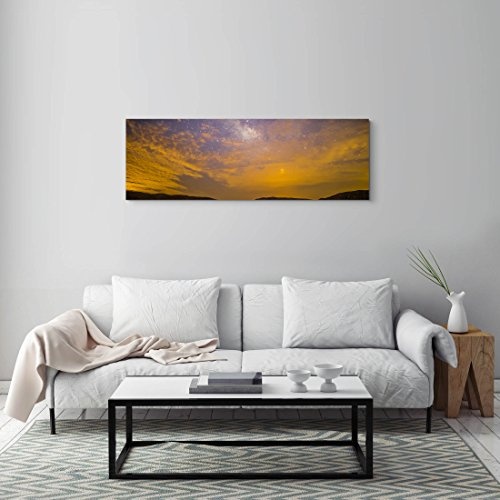 Paul Sinus Art Leinwandbilder | Bilder Leinwand 150x50cm Milchstraße Zwischen Den Wolken