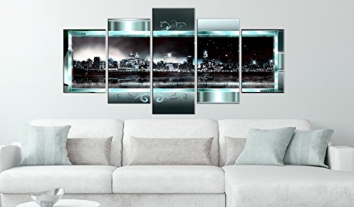 murando - Bilder 100x50 cm Vlies Leinwandbild 5 TLG Kunstdruck modern Wandbilder XXL Wanddekoration Design Wand Bild - New York Abstrakt 020111-29