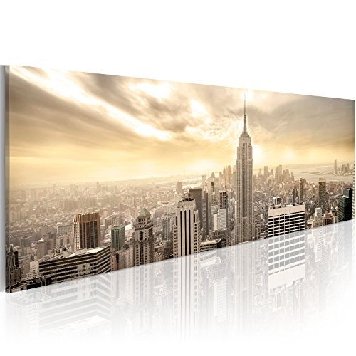 murando - Bilder Stadt New York 150x50 cm Vlies Leinwandbild 1 TLG Kunstdruck modern Wandbilder XXL Wanddekoration Design Wand Bild - Manhattan Skyline 9020114