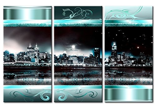 murando - Acrylglasbild New York 120x80 cm - 3 Teilig - Bilder Wandbild - modern - Decoration City Stadt NY - d-C-0034-k-e
