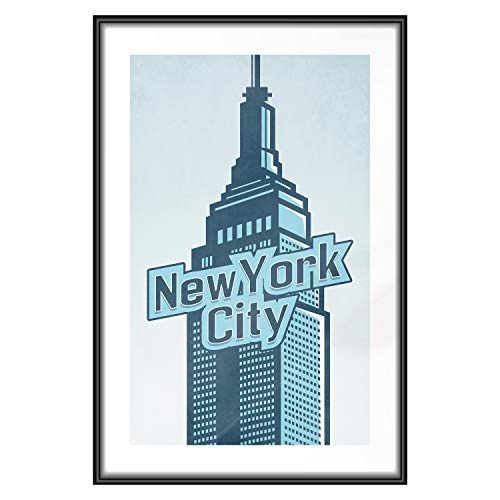murando - Poster New York City - 40x60 cm - Kunstdruck - Wandbild - Print - Bilder - Bilderrahmen - Wolkenkratzer d-A-0074-ao-a