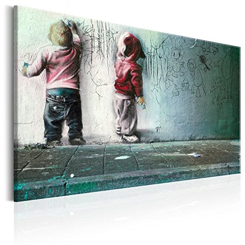 murando - Bilder 90x60 cm Vlies Leinwandbild 1 TLG Kunstdruck modern Wandbilder XXL Wanddekoration Design Wand Bild - Poster Kinder Mural Banksy i-B-0024-b-c