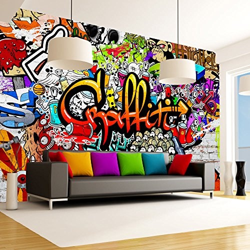 murando - Fototapete 250x175 cm - Vlies Tapete - Moderne Wanddeko - Design Tapete - Wandtapete - Wand Dekoration - Graffiti Streetart f-A-0348-a-b