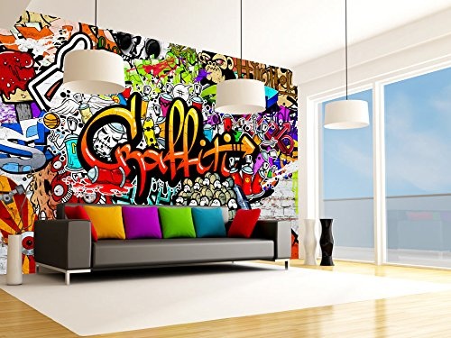 murando - Fototapete 250x175 cm - Vlies Tapete - Moderne Wanddeko - Design Tapete - Wandtapete - Wand Dekoration - Graffiti Streetart f-A-0348-a-b