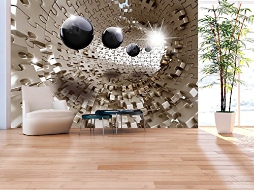 murando - Fototapete 400x280 cm - Vlies Tapete - Moderne Wanddeko - Design Tapete - Wandtapete - Wand Dekoration - Puzzle Abstrakt a-A-0190-a-b