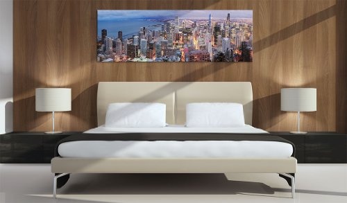 murando - Bilder Stadt New York 150x50 cm Vlies Leinwandbild 1 TLG Kunstdruck modern Wandbilder XXL Wanddekoration Design Wand Bild - NYC Skyline 9020121