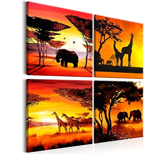 murando - Bilder Afrika 60x60 cm - Vlies Leinwandbild - 4...