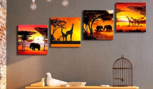 murando - Bilder Afrika 60x60 cm - Vlies Leinwandbild - 4...