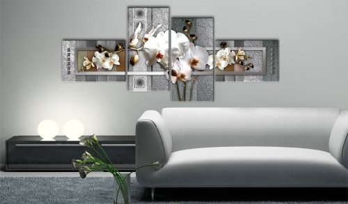 murando - Bilder 100x45 cm Vlies Leinwandbild 4 Teilig Kunstdruck modern Wandbilder XXL Wanddekoration Design Wand Bild - Blumen 020110-102