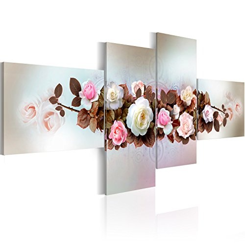 murando - Bilder 200x90 cm Vlies Leinwandbild 4 Teilig Kunstdruck modern Wandbilder XXL Wanddekoration Design Wand Bild - Blumen 051400