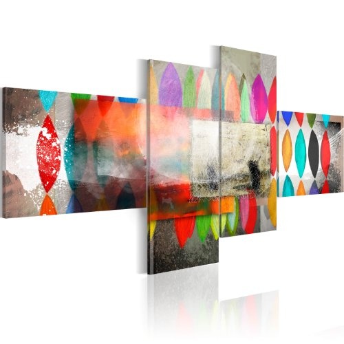 murando - Bilder 200x90 cm Vlies Leinwandbild 4 Teilig Kunstdruck modern Wandbilder XXL Wanddekoration Design Wand Bild - Abstrakt 0101-68