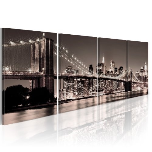 murando - Bilder 80x30 cm Vlies Leinwandbild 4 Teilig Kunstdruck modern Wandbilder XXL Wanddekoration Design Wand Bild - New York 030211-49