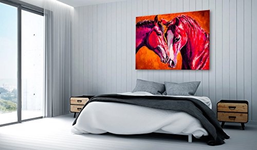 murando handgemalte Bilder Pferde 120x80cm Gemälde 1 TLG Natur g-C-0043-b-a