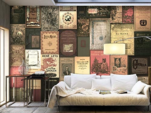 murando - Fototapete 300x210 cm - Vlies Tapete - Moderne Wanddeko - Design Tapete - Wandtapete - Wand Dekoration - Vintage Retro Buch m-C-0242-a-b