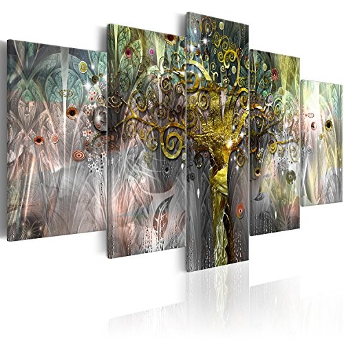 murando - Bilder Baum Klimt 200x100 cm - Vlies Leinwandbild 5 Teilig Kunstdruck modern Wandbilder XXL Wanddekoration Design Wand Bild - Abstrakt l-A-0008-b-p