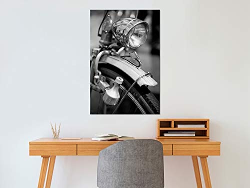 murando - Bilder Fahrrad 80x120 cm Vlies Leinwandbild 1 TLG Kunstdruck modern Wandbilder XXL Wanddekoration Design Wand Bild - grau Vintage i-B-0067-b-a