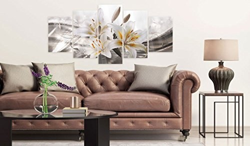 murando - Acrylglasbild Blumen 200x100 cm - 5 Teilig - Bilder Wandbild - modern - Decoration - Blumen Orchidee Abstrakt b-A-0329-k-n