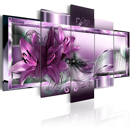 murando - Acrylglasbild Blumen 200x100 cm - 5 Teilig - Bilder Wandbild - modern - Decoration - Blumen Orchidee Abstrakt b-C-0153-k-p