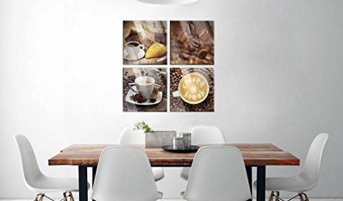 murando - Acrylglasbild Kaffee 80x80 cm - Bilder Wandbild - modern - Decoration KÜCHE Coffee 030207-18