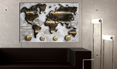 murando - Weltkarte Pinnwand 120x80 cm Bilder mit Kork...