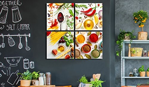murando - Bilder Küche 60x60 cm - Vlies Leinwandbild...