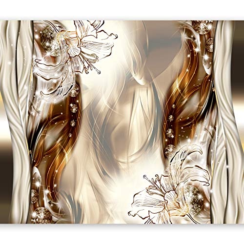 murando - Fototapete 250x175 cm - Vlies Tapete - Moderne Wanddeko - Design Tapete - Wandtapete - Wand Dekoration - Abstrakt Blumen a-A-0210-a-b
