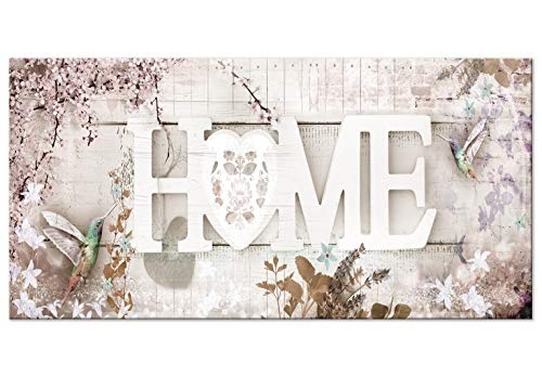 murando Mega XXXL Home Wandbild 160x80 cm - Einzigartiger XXL Kunstdruck zur Selbstmontage Leinwandbilder Moderne Bilder Wanddekoration - Blumen Kolibri m-C-0266-ak-h