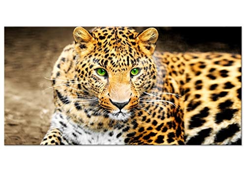 murando Mega XXXL Leopard Wandbild 170x85 cm - Einzigartiger XXL Kunstdruck zur Selbstmontage Leinwandbilder Moderne Bilder Wanddekoration - Tiere g-A-0086-ak-f