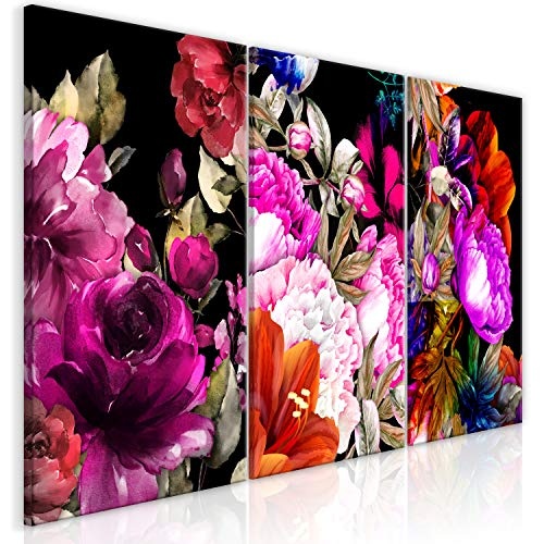 murando Bilder auf Leinwand Blumen 180x90 cm XXL-Format 3...