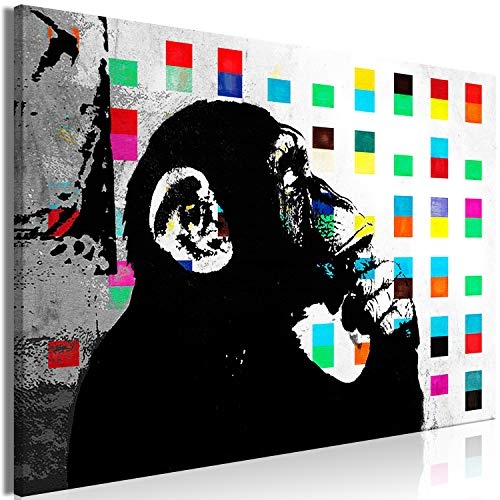 murando Mega XXXL Banksy AFFE Wandbild 165x110 cm - Einzigartiger XXL Kunstdruck zur Selbstmontage Leinwandbilder Moderne Bilder Wanddekoration - Street Art g-B-0031-ak-a