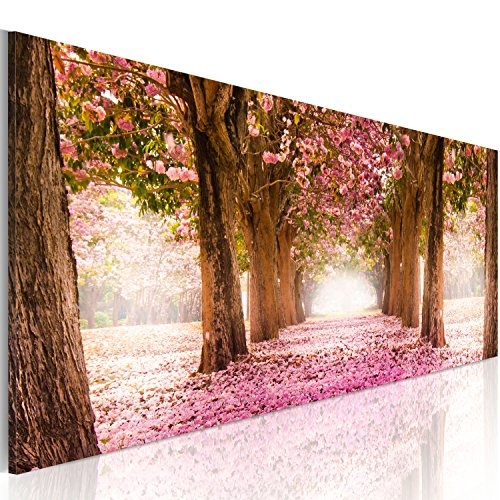 murando Wandbild Blumenweg 150x50 cm - Einzigartiger XXL...