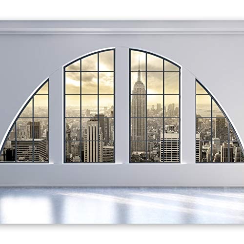 murando - Fototapete 250x175 cm - Vlies Tapete - Moderne Wanddeko - Design Tapete - Wandtapete - Wand Dekoration - Fenster Stadt c-C-0002-a-a