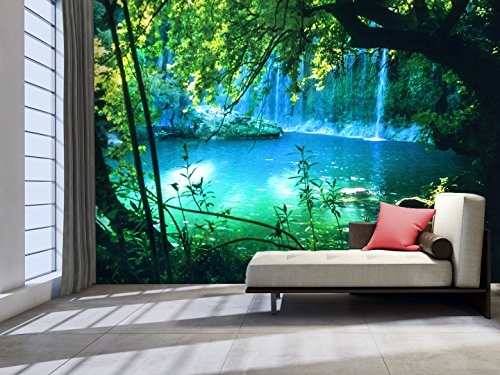 murando - Fototapete Natur 300x210 cm - Vlies Tapete - Moderne Wanddeko - Design Tapete - Wandtapete - Wand Dekoration - Landschaft Wasserfall c-B-0132-a-a