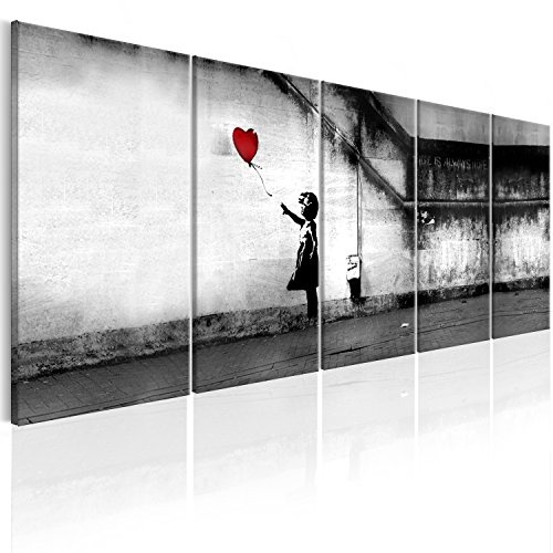 murando - Bilder Banksy 225x90 cm Vlies Leinwandbild 5 TLG Kunstdruck modern Wandbilder XXL Wanddekoration Design Wand Bild - Street Art Urban Mural i-C-0113-b-m