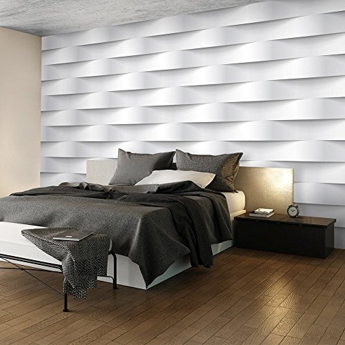 murando - Fototapete 350x256 cm - Vlies Tapete - Moderne Wanddeko - Design Tapete - Wandtapete - Wand Dekoration - Abstrakt weiß 3D f-B-0060-a-a