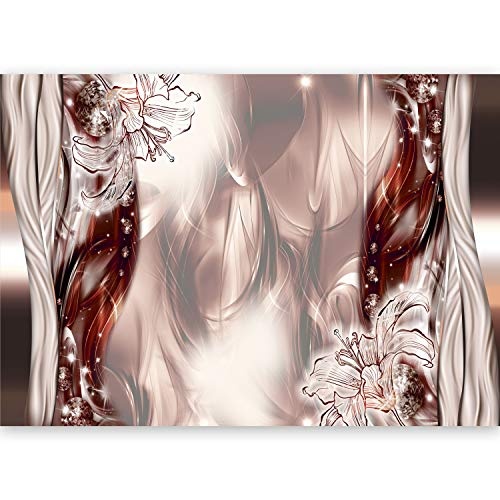 murando - Fototapete 500x280 cm - Vlies Tapete -Moderne Wanddeko - Design Tapete - Abstrakt Blumen Lilien a-C-0041-a-c