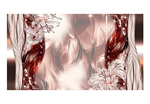 murando - Fototapete 500x280 cm - Vlies Tapete -Moderne Wanddeko - Design Tapete - Abstrakt Blumen Lilien a-C-0041-a-c