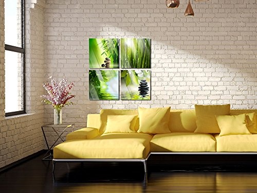 murando - Acrylglasbild Natur 80x80 cm - Bilder Wandbild - modern - Decoration Wasser Steine 030210-124