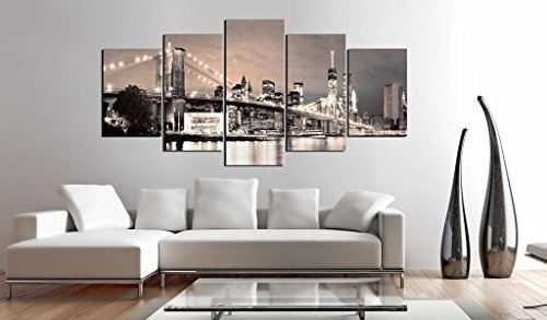 murando - Bilder 225x112 cm Vlies Leinwandbild 5 TLG Kunstdruck modern Wandbilder XXL Wanddekoration Design Wand Bild - New York 030202-11