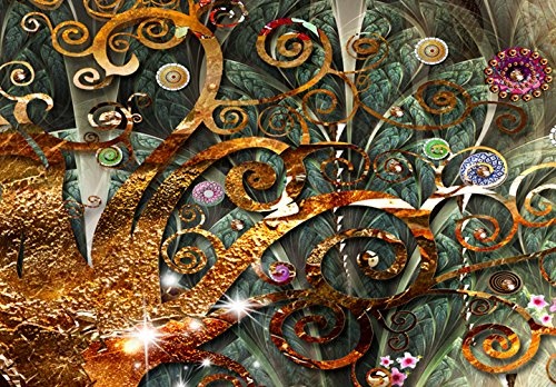 murando - Bilder Baum Klimt 135x45 cm - Vlies Leinwandbild 1 Teilig Kunstdruck modern Wandbilder XXL Wanddekoration Design Wand Bild - Abstrakt l-A-0007-b-b