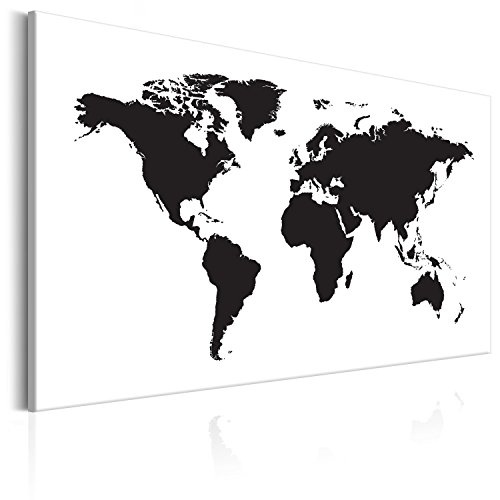 murando - Weltkarte Pinnwand 120x80 cm Bilder mit Kork Rückwand 1 Teilig Vlies Leinwandbild Korktafel Fertig Aufgespannt Wandbilder XXL Kunstdrucke Landkarte k-B-0052-p-a