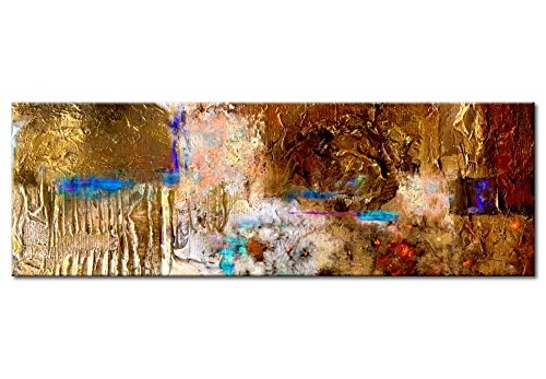 murando handgemalte Bilder 135x45cm Gemälde 1 TLG braun rot gelb a-A-0267-b-b