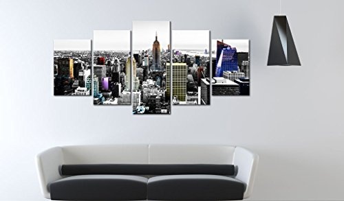 murando - Bilder 200x100 cm Vlies Leinwandbild 5 tlg Kunstdruck modern Wandbilder XXL Wanddekoration Design Wand Bild - New York 020111-23