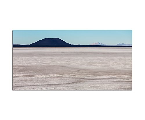 120x80cm - Fotodruck auf Leinwand und Rahmen Bolivien Landschaft Berge Sand - Leinwandbild auf Keilrahmen modern stilvoll - Bilder und Dekoration