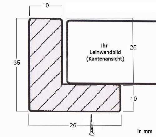 Canvas Leinwandbild Wandbild Kunstdruck, Wasserfall Hochformat 80x120 cm auf Massivholz Keilrahmen gespannt und mit Massivholz Schattenfugenrahmen, sechs Farben zur Auswahl, hier Dunkelbraun