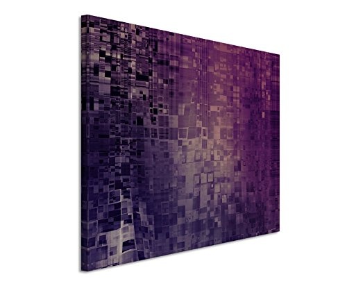 Augenblicke Wandbilder 120x80cm XXL riesige Bilder fertig gerahmt mit Echtholzrahmen in Mauve Abstrakt Grafik Geometrisch Punkte Pixel