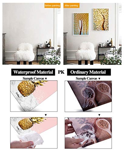 Fengfeng Drucke Gemälde, Leinwand Tiere Bilder Gedruckt Wandkunst Poster 5 Panels Großes Wohnzimmer Wand Wohnkultur, Gestreckt und Gerahmt (79W x 44H),4,C