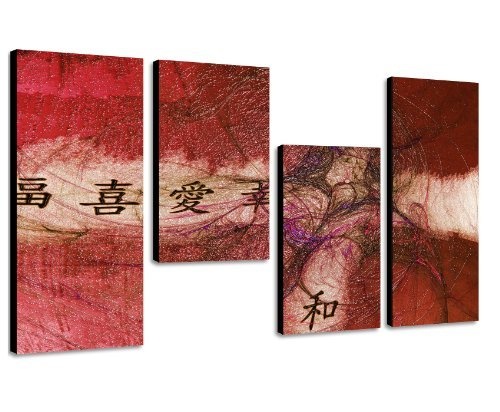 Augenblicke Wandbilder chinesische Zeichen - 130x70cm 4...