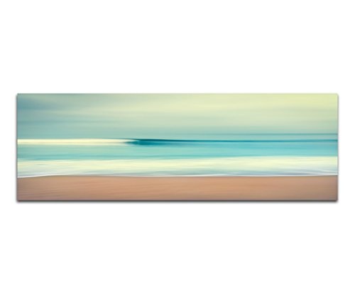 Augenblicke Wandbilder Keilrahmenbild Wandbild 150x50cm Meer Strand Vintage abstrakt verschwommen